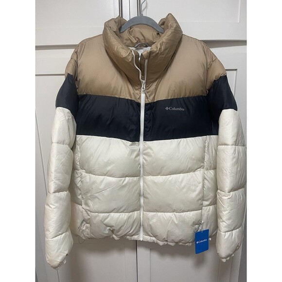 NWT Columbia Women's Puffect Color Blocked Jacket Cream Tan Black 3X MSRP $200 - Picture 4 of 7